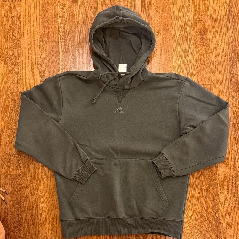 Adidas Men's Dark Green Hoodie